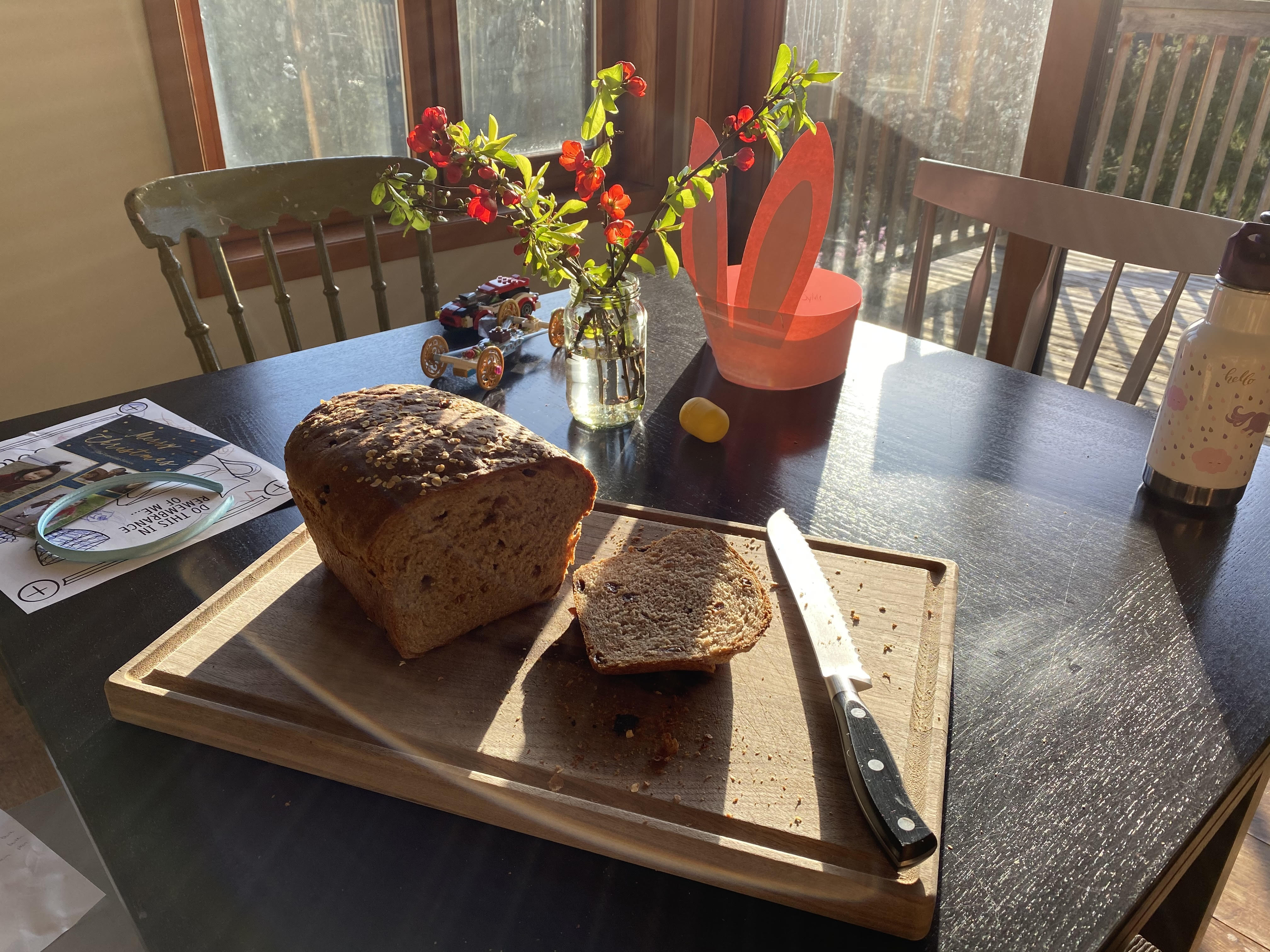Cinnamon Raisin Oatmeal Loaf